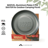 MARVEL Aluminium Plates 2 Pcs  SKATER for Outdoor Camping Picnic