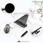 Mountain Tapir 10 pc Pegs Stake 40 cm for Camping Outdoor Ground Nail Tent Flysheet Metal Peg Black
