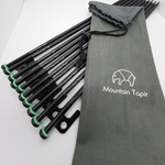 Mountain Tapir 10 pc Pegs Stake 40 cm for Camping Outdoor Ground Nail Tent Flysheet Metal Peg Black