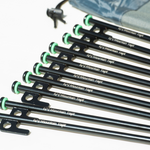 Mountain Tapir 10 pc Pegs Stake 40 cm for Camping Outdoor Ground Nail Tent Flysheet Metal Peg Black