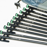 Mountain Tapir 10 pc Pegs Stake 40 cm for Camping Outdoor Ground Nail Tent Flysheet Metal Peg Black