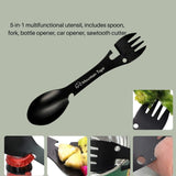 Camping Stainless Steel Utensil - 5 in 1 Camping Cutlery