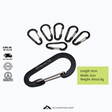 Mountain Tapir 6cmx3cm Aluminum Alloy Carabiner, Locking Carabiner, Key Holder Multi-Functional Household Hook
