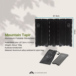 Mountain Tapir Camping Cooking Windscreen Aluminium Alloy Foldable Windshield