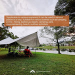 Mountain Tapir Camping Tarp Octagon Large 5.1m x 5.1m Waterproof Silver Coated Flysheet