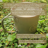 Mountain Tapir titanium single mug with lid 450ml for outdoor camping
