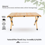 Mountain Tapir Camping Wooden Foldable Table (90*60*44cm)