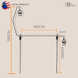 Outdoor Detachable Solid Steel Lamp Stand