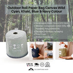 Outdoor Roll Paper Bag Canvas Wild, Cyan