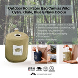 Outdoor Roll Paper Bag Canvas Wild, Khaki