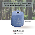 Outdoor Roll Paper Bag Denim Wind, Blue