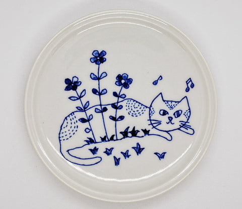 Plate Made in Japan Mino Ware Japanese Plates << HANAUTA >> - Go Campthing