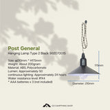 POST GENERAL Type 2 Hang Lamp 982070015 Black