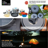 Tierra Outdoor Camping Cooking Pot Pan for 5-6 Person Korea Imported