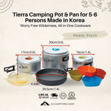 Tierra Outdoor Camping Cooking Pot Pan for 5-6 Person Korea Imported