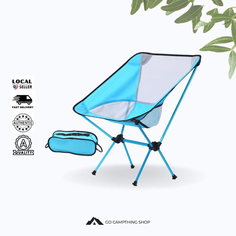 Ultralight Folding Chair Durable Cationic Polyester Bench Eco Friendly Storage Bag Included for Camping Mountain Climbing Outdoor