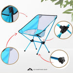 Ultralight Folding Chair Durable Cationic Polyester Bench Eco Friendly Storage Bag Included for Camping Mountain Climbing Outdoor