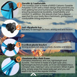 Ultralight Camping Outdoor Folding Chair Durable Cationic Polyester Bench Eco Friendly