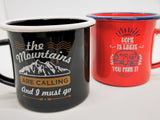 Enamel Outdoor Camping Mugs-Coffee Mug 350ml Red
