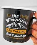 Outdoor Camping Mugs-Coffee Mug 350ml-Enamel Travel Mug Cup, Tea Camp Enamel Cup Set for Drinks Home Office Use/Fishing/Picnics, Outdoor Mountaineering Enthusiasts (Black)