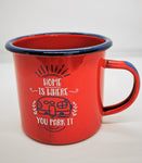 Enamel Outdoor Camping Mugs-Coffee Mug 350ml Red
