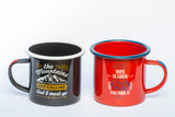 Enamel Outdoor Camping Mugs-Coffee Mug 350ml Red