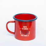 Enamel Outdoor Camping Mugs-Coffee Mug 350ml Red