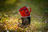 Enamel Outdoor Camping Mugs-Coffee Mug 350ml Red