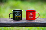 Enamel Outdoor Camping Mugs-Coffee Mug 350ml Red